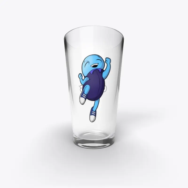 Space Critters Bleu Pint Glass